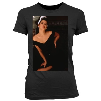 Sophie Marceau Women's Junior Cut Crewneck T-Shirt