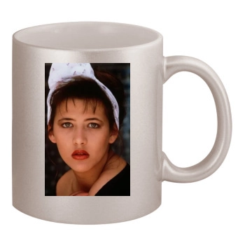 Sophie Marceau 11oz Metallic Silver Mug