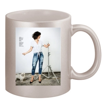 Sophie Marceau 11oz Metallic Silver Mug