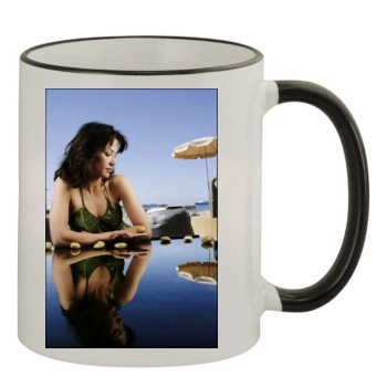 Sophie Marceau 11oz Colored Rim & Handle Mug