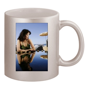 Sophie Marceau 11oz Metallic Silver Mug