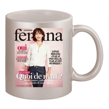 Sophie Marceau 11oz Metallic Silver Mug