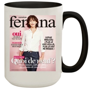 Sophie Marceau 15oz Colored Inner & Handle Mug