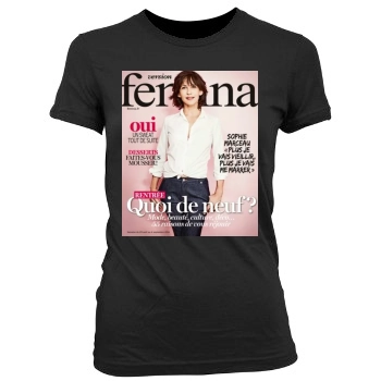 Sophie Marceau Women's Junior Cut Crewneck T-Shirt