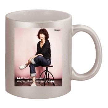 Sophie Marceau 11oz Metallic Silver Mug