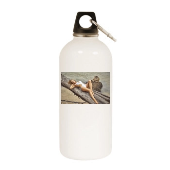 Tanya Mityushina White Water Bottle With Carabiner