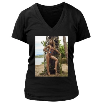 Tanya Mityushina Women's Deep V-Neck TShirt