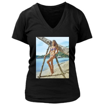 Tanya Mityushina Women's Deep V-Neck TShirt