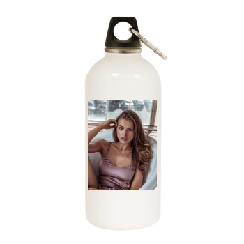 Tanya Mityushina White Water Bottle With Carabiner