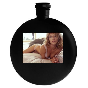 Tricia Helfer Round Flask