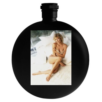 Tricia Helfer Round Flask