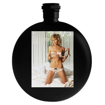 Tricia Helfer Round Flask