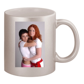 TATU 11oz Metallic Silver Mug