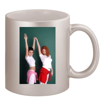 TATU 11oz Metallic Silver Mug