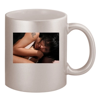 TATU 11oz Metallic Silver Mug