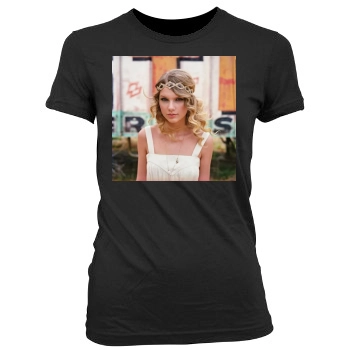 Taylor Swift Women's Junior Cut Crewneck T-Shirt