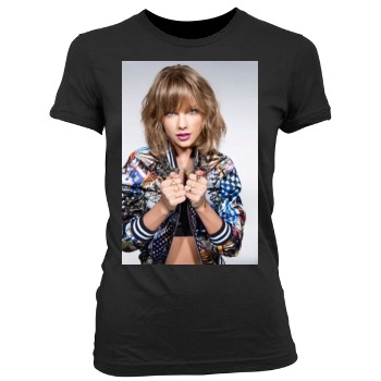 Taylor Swift Women's Junior Cut Crewneck T-Shirt