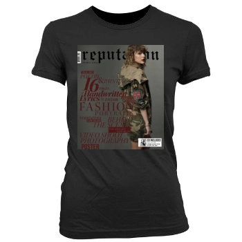 Taylor Swift Women's Junior Cut Crewneck T-Shirt