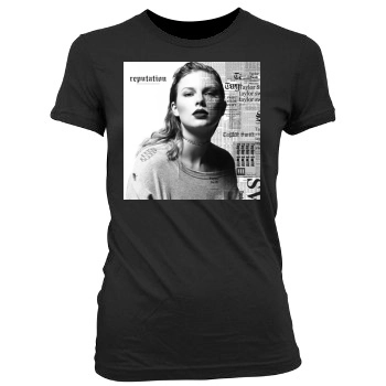 Taylor Swift Women's Junior Cut Crewneck T-Shirt