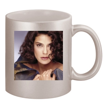 Teri Hatcher 11oz Metallic Silver Mug