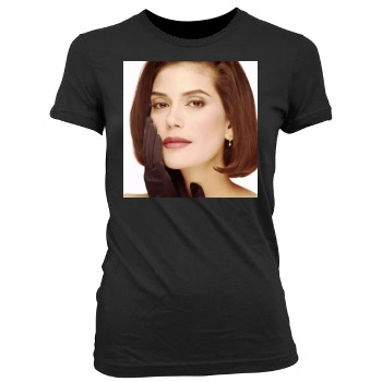 Teri Hatcher Women's Junior Cut Crewneck T-Shirt