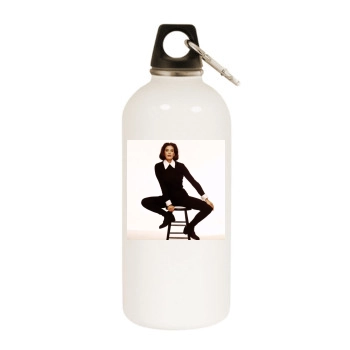 Teri Hatcher White Water Bottle With Carabiner