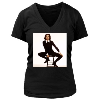 Teri Hatcher Women's Deep V-Neck TShirt