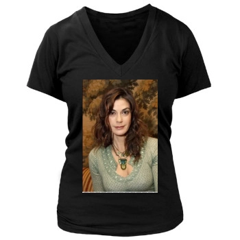 Teri Hatcher Women's Deep V-Neck TShirt