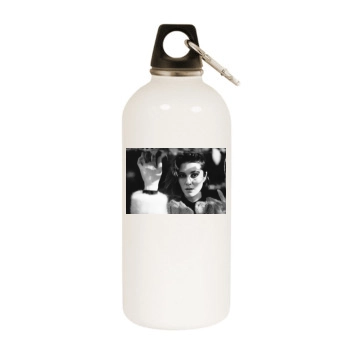 Mary Elizabeth Winstead White Water Bottle With Carabiner