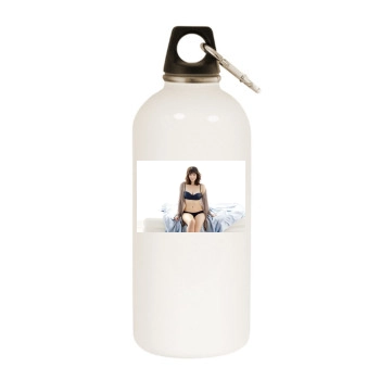 Mary Elizabeth Winstead White Water Bottle With Carabiner