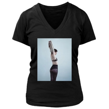 Mary Elizabeth Winstead Women's Deep V-Neck TShirt