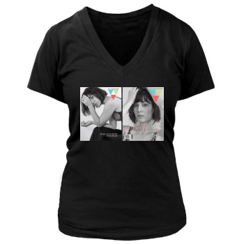 Mary Elizabeth Winstead Women's Deep V-Neck TShirt