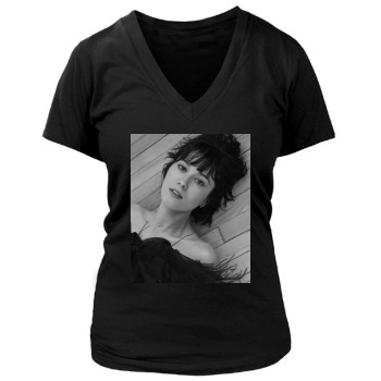 Mary Elizabeth Winstead Women's Deep V-Neck TShirt