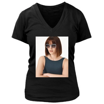 Mary Elizabeth Winstead Women's Deep V-Neck TShirt