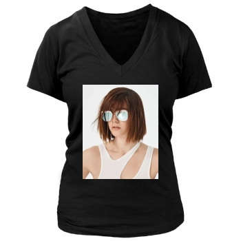 Mary Elizabeth Winstead Women's Deep V-Neck TShirt