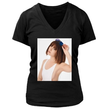 Mary Elizabeth Winstead Women's Deep V-Neck TShirt