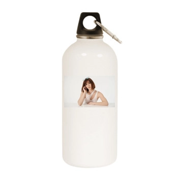 Mary Elizabeth Winstead White Water Bottle With Carabiner