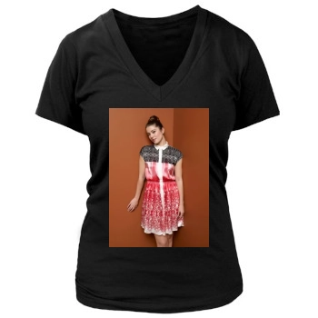 Mary Elizabeth Winstead Women's Deep V-Neck TShirt