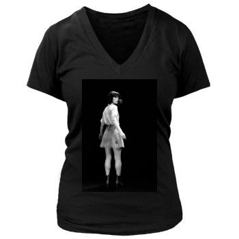 Mary Elizabeth Winstead Women's Deep V-Neck TShirt