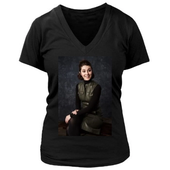 Mary Elizabeth Winstead Women's Deep V-Neck TShirt