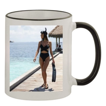 Alessandra Ambrosio 11oz Colored Rim & Handle Mug