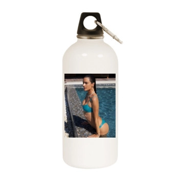 Alessandra Ambrosio White Water Bottle With Carabiner