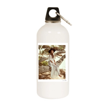 Alessandra Ambrosio White Water Bottle With Carabiner