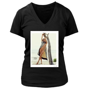 Alessandra Ambrosio Women's Deep V-Neck TShirt