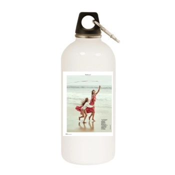 Alessandra Ambrosio White Water Bottle With Carabiner