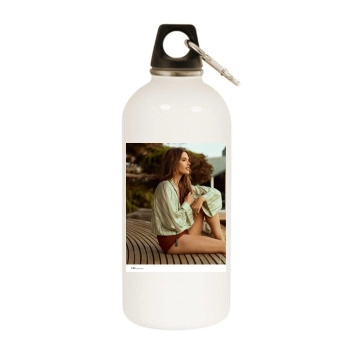 Alessandra Ambrosio White Water Bottle With Carabiner