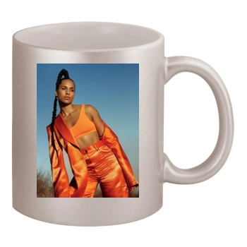 Alicia Keys 11oz Metallic Silver Mug