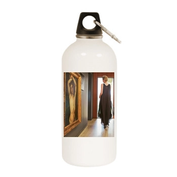 Elizabeth Debicki White Water Bottle With Carabiner