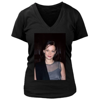 Samantha Mathis Women's Deep V-Neck TShirt