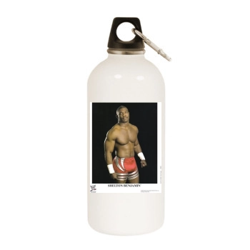 shelton benjamin White Water Bottle With Carabiner